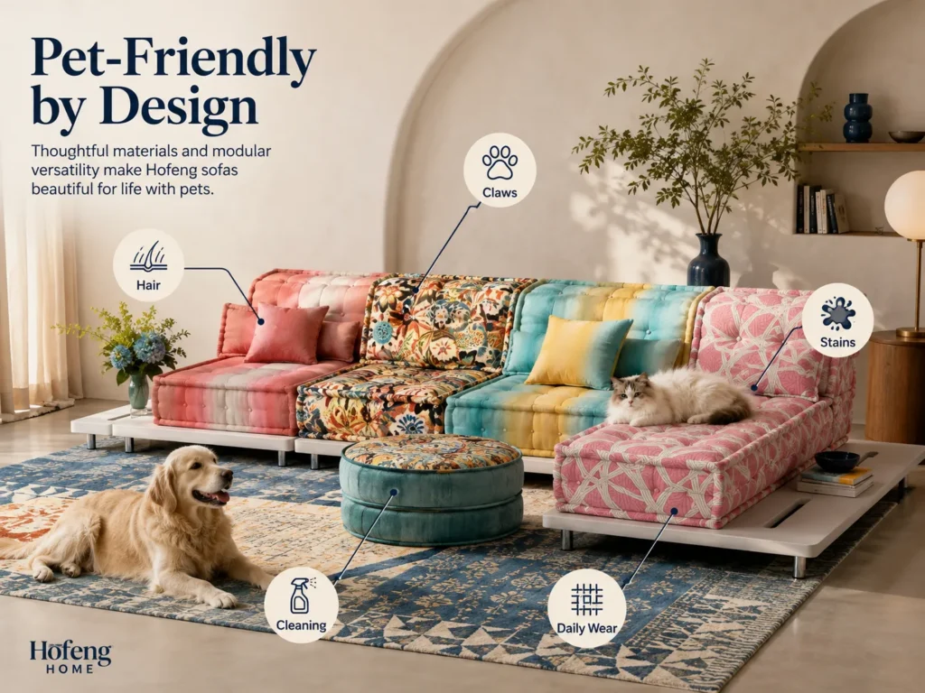 Pet Friendly Couches: A Practical Guide for Dog & Cat Owners Pet friendly couch features for managing pet hair, claws, stains and everyday wear