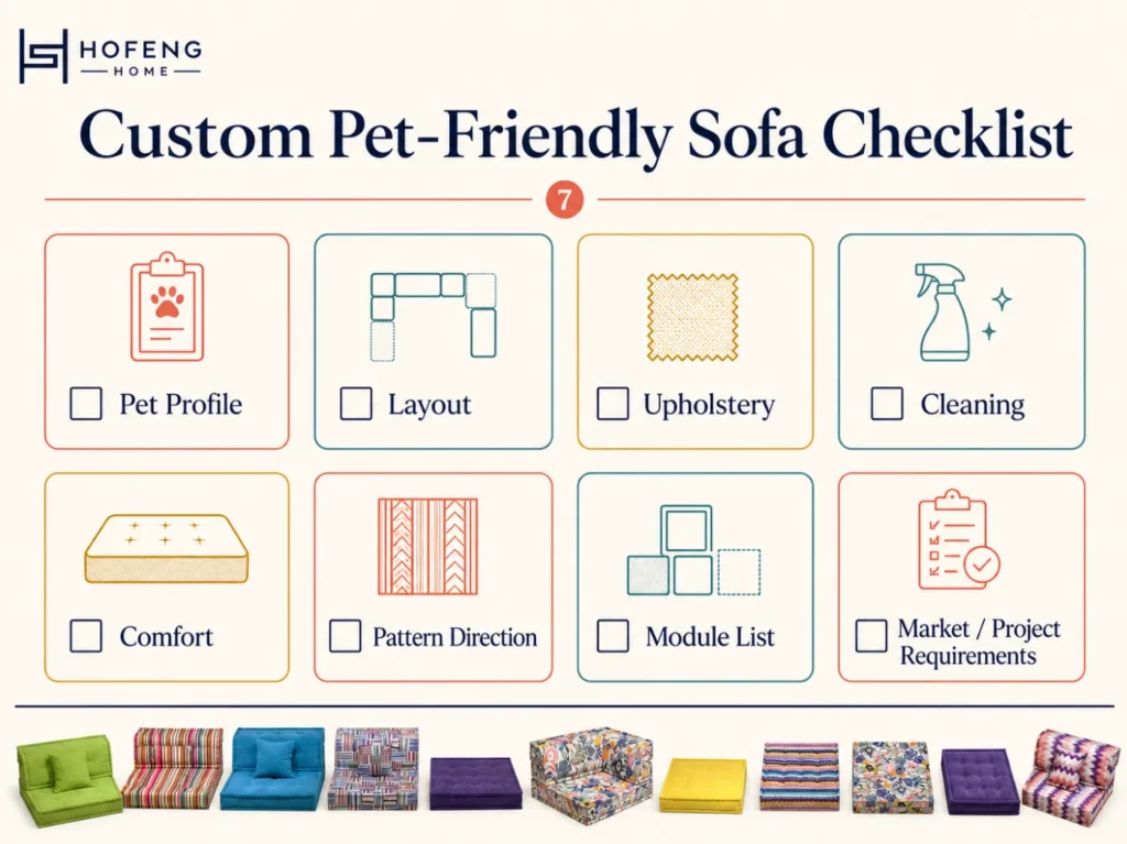 Pet Friendly Couches: A Practical Guide for Dog & Cat Owners Custom pet friendly sofa specification checklist for upholstery, layout and pet requirements