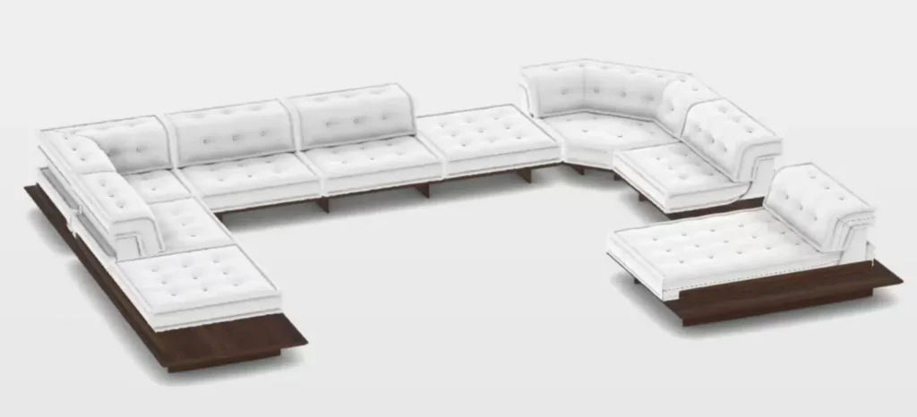 family couch diagram showing seat depth, seat height, back support and lounging space