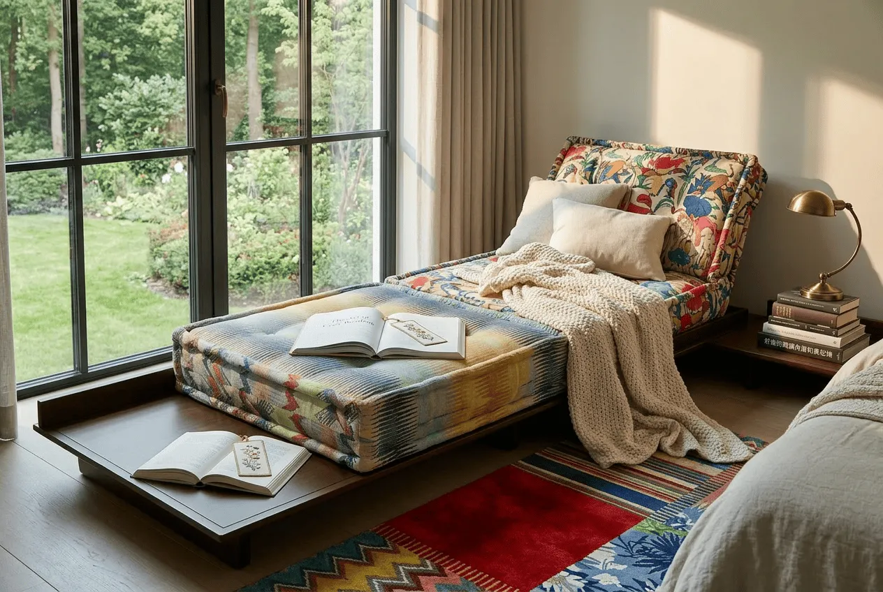 Cozy reading room corner