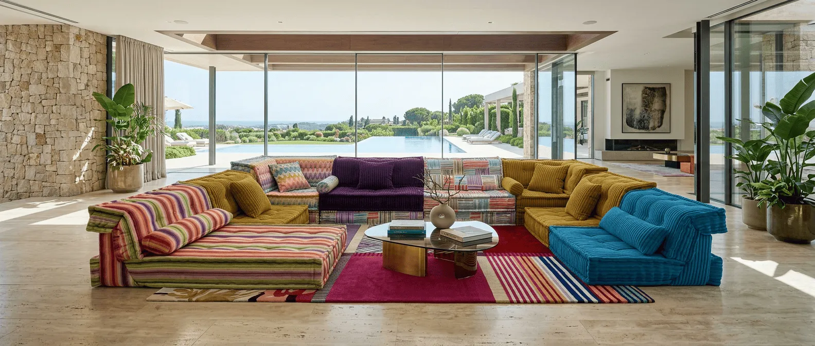 Grand scale luxury estate estate living area