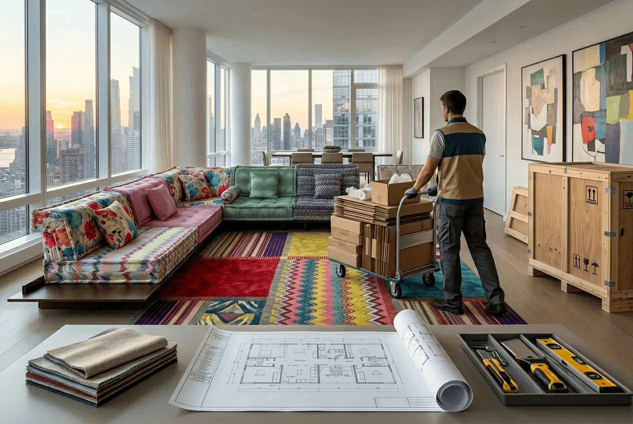 White-glove furniture delivery service