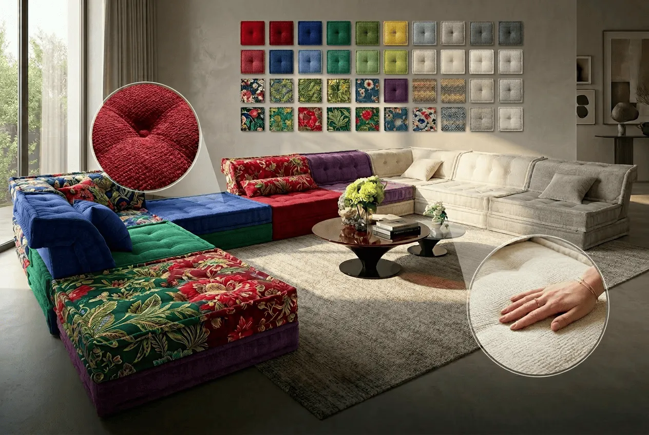 Custom colored sofa combinations