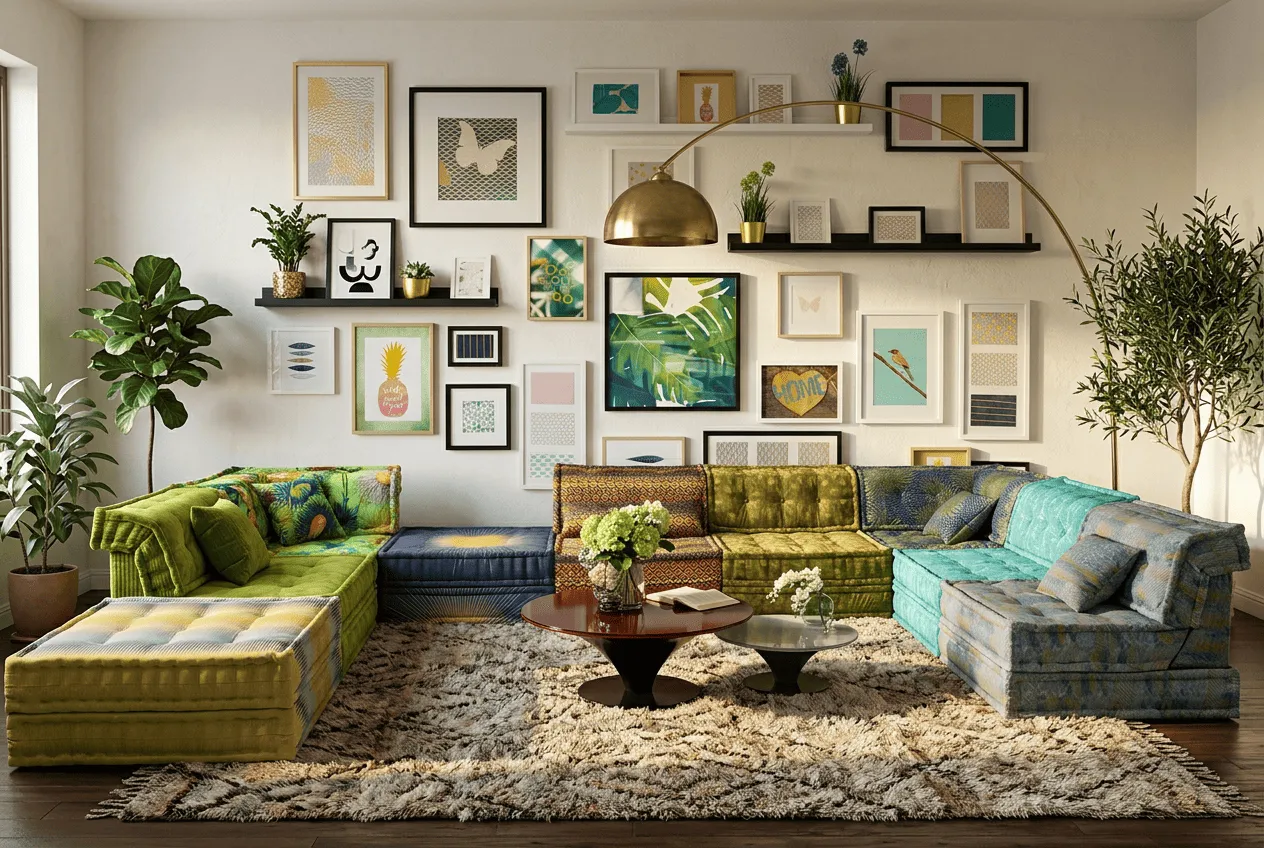 Iconic 70s interior aesthetic
