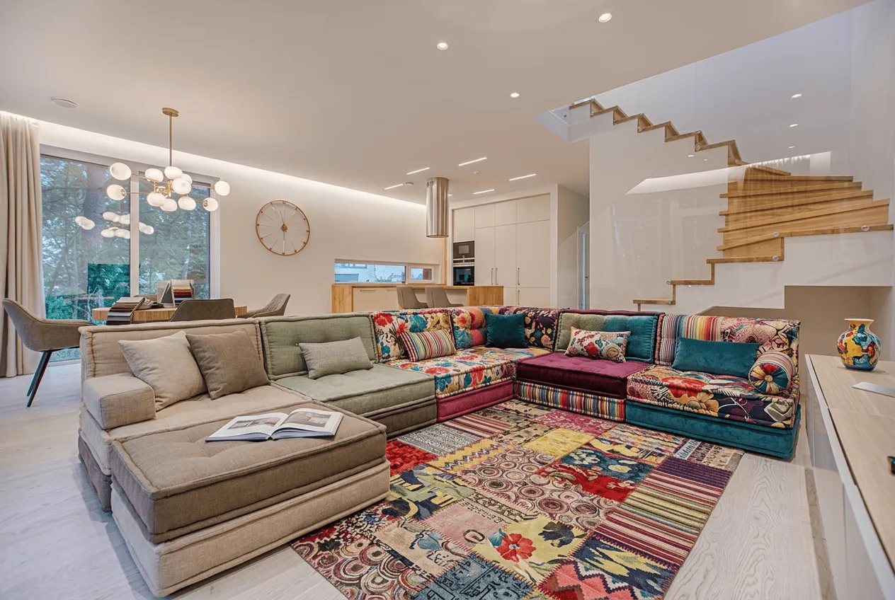 Colorful interior palette coordination