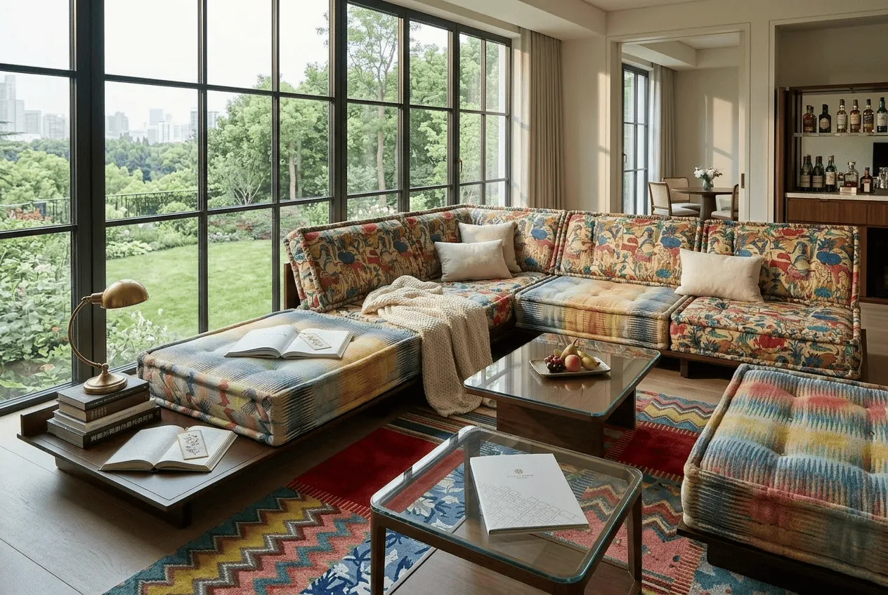 Presidential VIP suite modular luxury couch layout